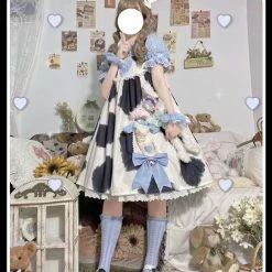 EverythingCuteClub Little Milk Cake Cute Kawaii Dress Jsk/strap Dress