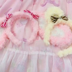 EverythingCuteClub Lolita Strawberry Rabbit / Cake Bear KC Hair Band Accessories