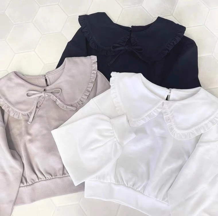 EverythingCuteClub Ruffle Collar Puff Sleeve Tops 5 EverythingCuteClub Ruffle Collar Puff Sleeve Tops