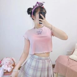 EverythingCuteClub Ice Cream Bubbly Pop Girly Crop T-shirt