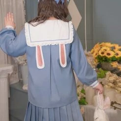 EverythingCuteClub Plus Kawaii Plus Size Snowwhite Rabbit JK Uniform Style Top