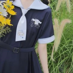 EverythingCuteClub Dress + Rompers Pre-order Sanrio Collaboration 2021 SS Cinnamoroll Short Sleeve Seifuku Dress