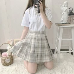 EverythingCuteClub Bottom Fine Snow Skirt Plaid Pleated Jk Skirt 10 EverythingCuteClub Bottom Fine Snow Skirt Plaid Pleated Jk Skirt