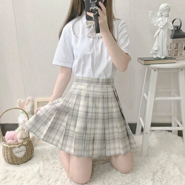 EverythingCuteClub Bottom Fine Snow Skirt Plaid Pleated Jk Skirt 6 EverythingCuteClub Bottom Fine Snow Skirt Plaid Pleated Jk Skirt