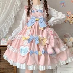 EverythingCuteClub Pre Order Macaroon Soy Milk Lolita JSK Dress Dress + Rompers