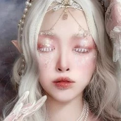 EverythingCuteClub Cosplay Accessories White False Lashes 1 Pair