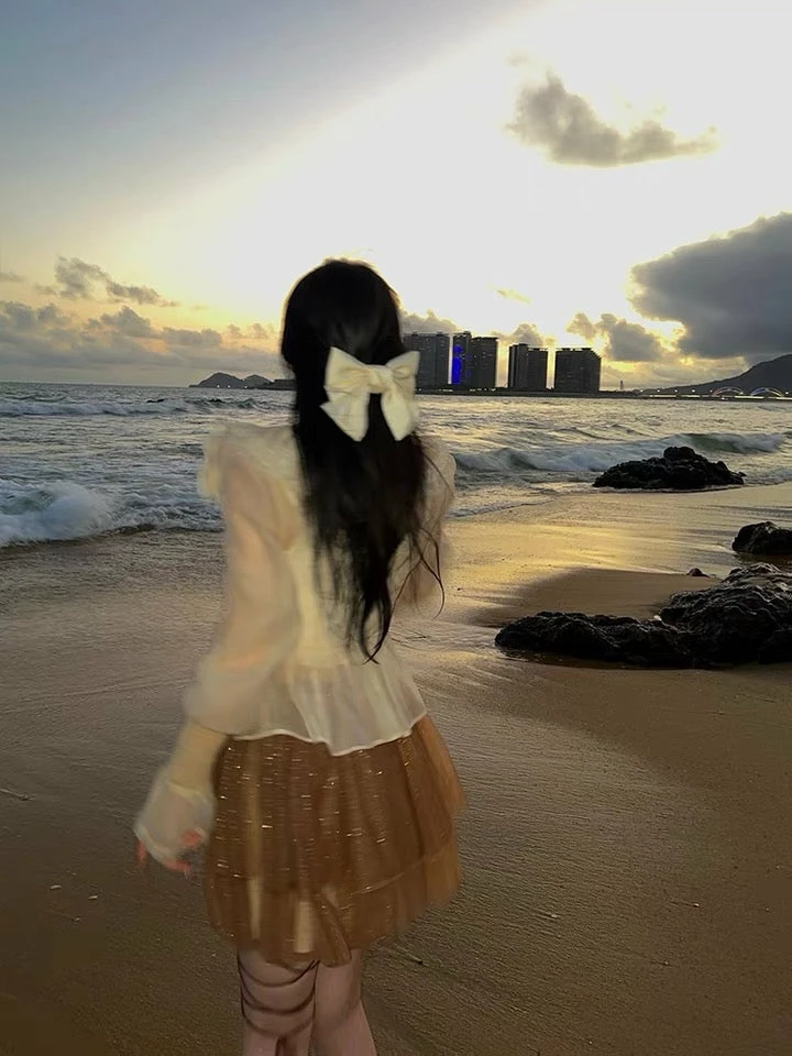 EverythingCuteClub Bottom Sand Silver Tutu Skirt 5 EverythingCuteClub Bottom Sand Silver Tutu Skirt