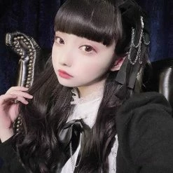 EverythingCuteClub Black Velvet Ribbon Crown Hair Pin Harajuku Style Accessories