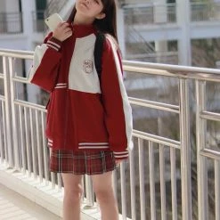 EverythingCuteClub Jackets + Puffs+ Coats Pre-order Sanrio Collaboration Extra Fleece Sportswear Jacket