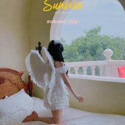 EverythingCuteClub Oil Painting Girl Dress Summer Joy Dress + Rompers