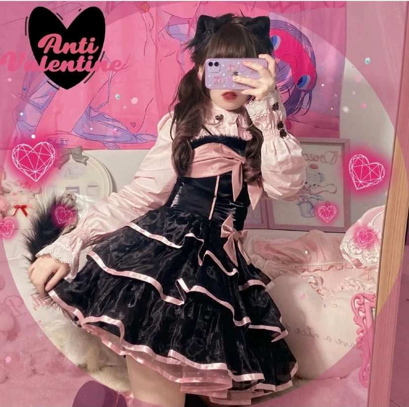 EverythingCuteClub Pre-order Be Your Sweet Kitty (top/ Skirt) Lolita Dress 6 EverythingCuteClub Pre-order Be Your Sweet Kitty (top/ Skirt) Lolita Dress
