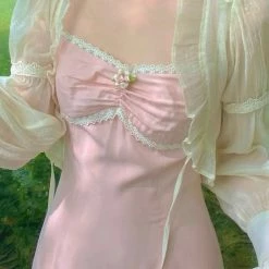 EverythingCuteClub Pinky Foggy Slip Dress