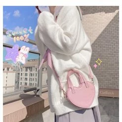 EverythingCuteClub Love Heart Pancake Mini Bag
