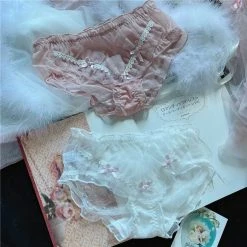 EverythingCuteClub Lingerie + Panties + Sleepwear + Socks Floral Wedding Panties