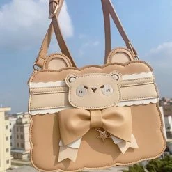 EverythingCuteClub Milk Tea Bear Crossbody Bag Accessories