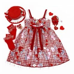 EverythingCuteClub Who Is The Cherry Girl Lolita JSK Dress Dress + Rompers