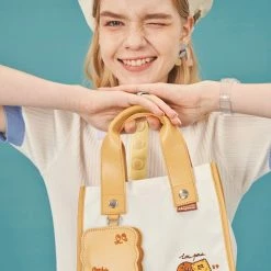 EverythingCuteClub Cookies Canvas Tote Crossbody Bag Accessories