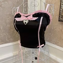 Meiniu Black+pink Halter Top / Tutu Skirt