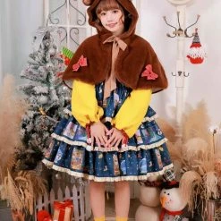 EverythingCuteClub Dress + Rompers The Letter After Christmas Lolita Set Dress + Vest+ Elk Cloak 20 EverythingCuteClub Dress + Rompers The Letter After Christmas Lolita Set Dress + Vest+ Elk Cloak