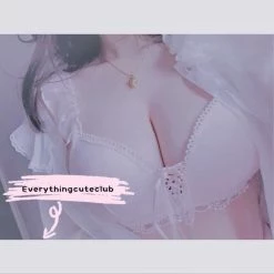 EverythingCuteClub Bralette Underwireless Underwear Girly Lace Heart