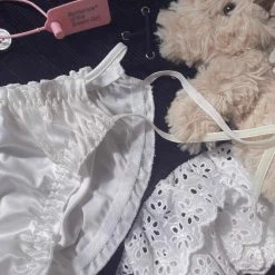 EverythingCuteClub Lingerie + Panties + Sleepwear + Socks Layer Cheese Bralette Lingerie Set