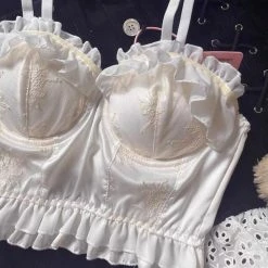 EverythingCuteClub Lingerie + Panties + Sleepwear + Socks Layer Cheese Bralette Lingerie Set