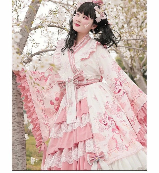 EverythingCuteClub Top The Melody Of Sakura Plus Size Lolita Fashion Kimono Style 7 EverythingCuteClub Top The Melody Of Sakura Plus Size Lolita Fashion Kimono Style