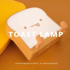 EverythingCuteClub Toast Night Light Lamp And Phone Holder Phone Stand