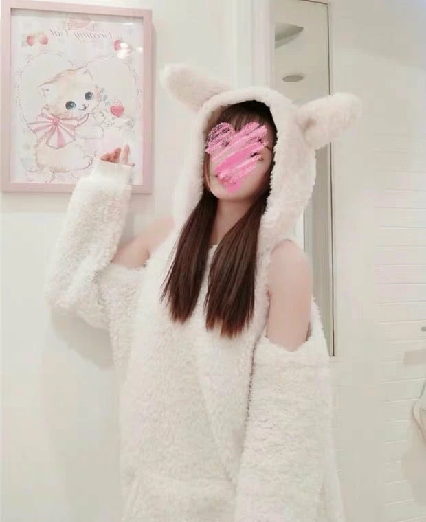 EverythingCuteClub Top White Bunny Pull Over Hoodie 7 EverythingCuteClub Top White Bunny Pull Over Hoodie