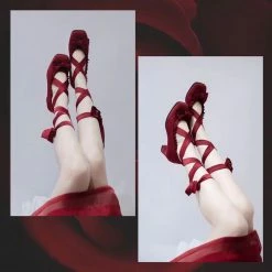 EverythingCuteClub Princess Sylvie Ballet Style Shoes Low Heel Lolita Shoes 25 EverythingCuteClub Princess Sylvie Ballet Style Shoes Low Heel Lolita Shoes