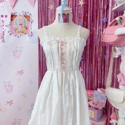 Petiti Fifi Soft Girl White Swan Plus Size Dress