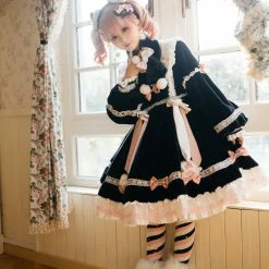 EverythingCuteClub Super Warm Soft Fleece Soft Milk Kitty Dress 33 EverythingCuteClub Super Warm Soft Fleece Soft Milk Kitty Dress