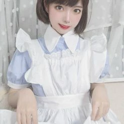 EverythingCuteClub Japan Anime Maid Dress Set Cosplay Dress + Rompers
