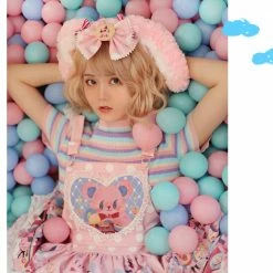 EverythingCuteClub Lolita Strawberry Rabbit / Cake Bear KC Hair Band Accessories