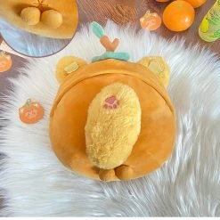 EverythingCuteClub Tangerine Cat Plushies Bag (you Can Change Its Clothes)