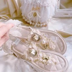 EverythingCuteClub Angel Flat Sandals Handmade Shoes