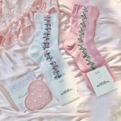 EverythingCuteClub Floral Socks Jk