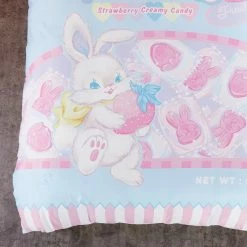 EverythingCuteClub Rabbit Strawberry Girly Room Bedding Set Cotton Bed Linen Bed Linen / Bedding Sets 13 EverythingCuteClub Rabbit Strawberry Girly Room Bedding Set Cotton Bed Linen Bed Linen / Bedding Sets