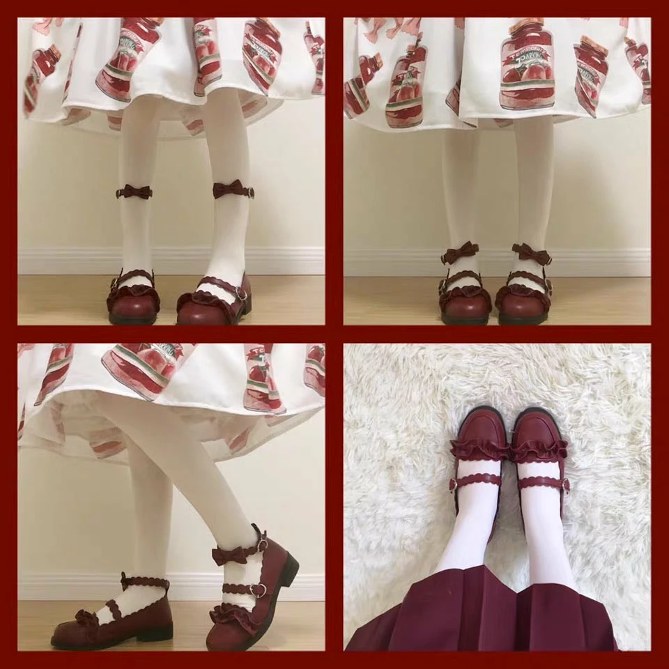 EverythingCuteClub Meiruru Leather Shoes Low Heel Sheep Puff Accessories 9 EverythingCuteClub Meiruru Leather Shoes Low Heel Sheep Puff Accessories