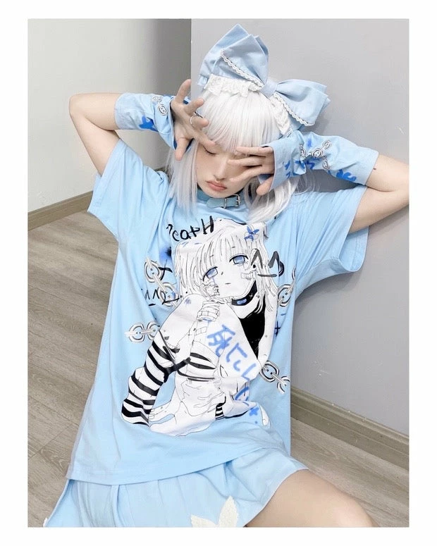 EverythingCuteClub Don’t Die Harajuku Fashion Anime Print T-shirt 3 EverythingCuteClub Don’t Die Harajuku Fashion Anime Print T-shirt