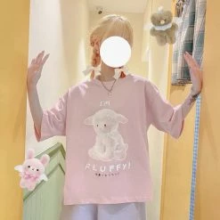 EverythingCuteClub Little Sheep Short Sleeve Summer T-shirt Top