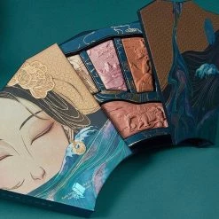 Florasis X Heaven Gaya Luoshenfu Eyeshadow Palette Peony Exquisitely Carved Flower Pattern Makeup Palette