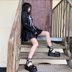 EverythingCuteClub Metal Heart Platform Harajuku Style Shoes Accessories 15 EverythingCuteClub Metal Heart Platform Harajuku Style Shoes Accessories