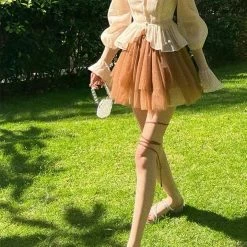 EverythingCuteClub Bottom Sand Silver Tutu Skirt 9 EverythingCuteClub Bottom Sand Silver Tutu Skirt