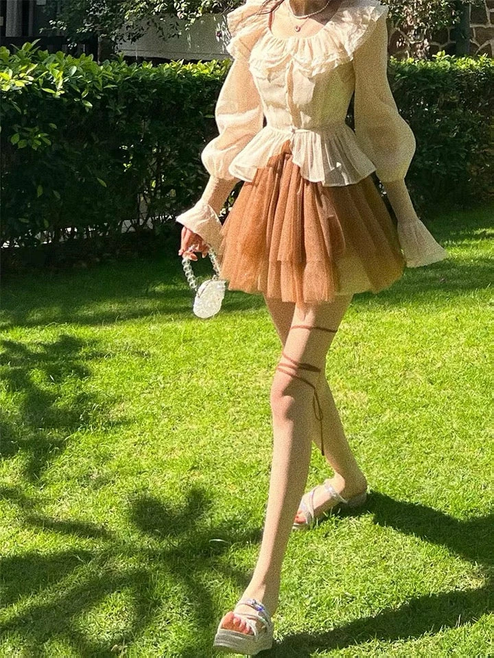 EverythingCuteClub Bottom Sand Silver Tutu Skirt 6 EverythingCuteClub Bottom Sand Silver Tutu Skirt