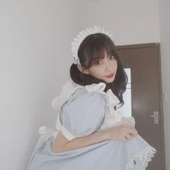 EverythingCuteClub Japan Anime Maid Dress Set Cosplay Dress + Rompers