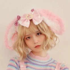 EverythingCuteClub Lolita Strawberry Rabbit / Cake Bear KC Hair Band Accessories
