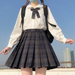 EverythingCuteClub Bottom Plus Size Pleated Skirt Paid Skirt Morning Night Premium Japan Uniform Style Skirt 11 EverythingCuteClub Bottom Plus Size Pleated Skirt Paid Skirt Morning Night Premium Japan Uniform Style Skirt