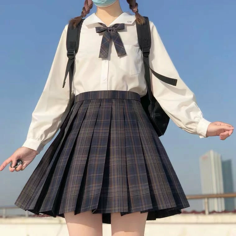 EverythingCuteClub Bottom Plus Size Pleated Skirt Paid Skirt Morning Night Premium Japan Uniform Style Skirt 7 EverythingCuteClub Bottom Plus Size Pleated Skirt Paid Skirt Morning Night Premium Japan Uniform Style Skirt