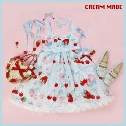 EverythingCuteClub Who Is The Cherry Girl Lolita JSK Dress Dress + Rompers